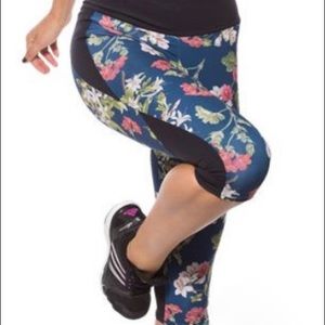 Blackmilk Gorgeous garden navy combat pants -